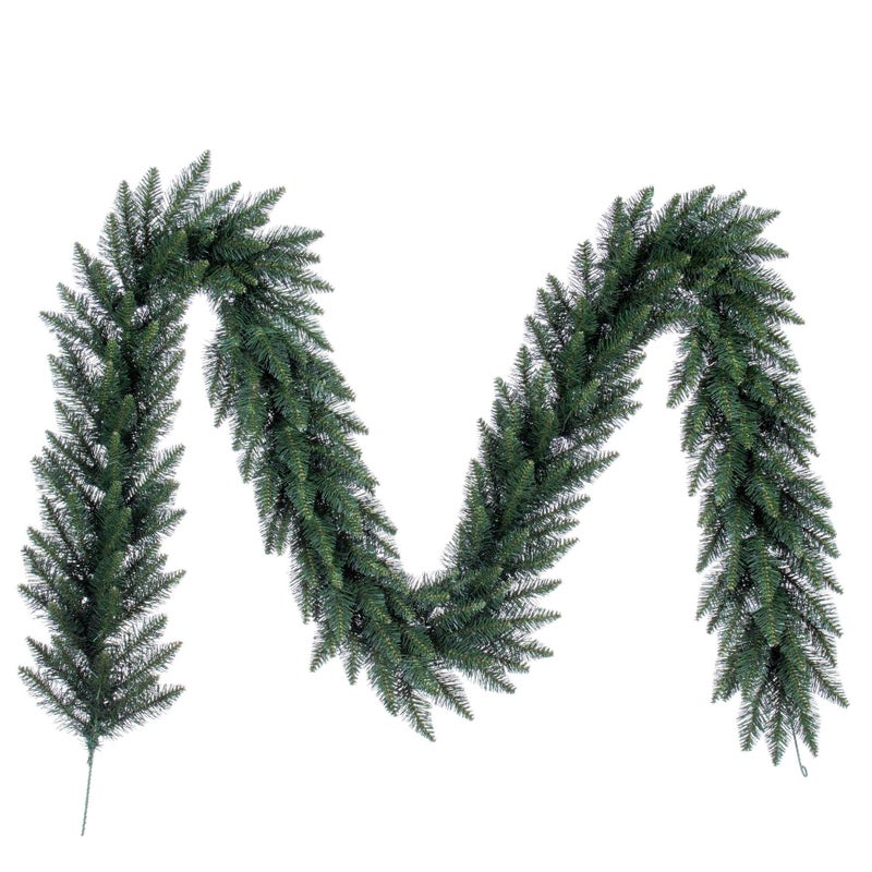 Vickerman 9'x12 Camdon Fir Artificial Christmas Garland with 240 PVC Tips - Indoor or Outdoor Garland - Faux Holiday Garland Decor - Unlit - Image 1